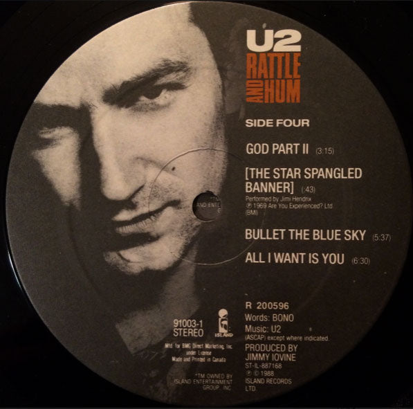 U2 ‎– Rattle And Hum - 1988 US Pressing VinylPursuit.com