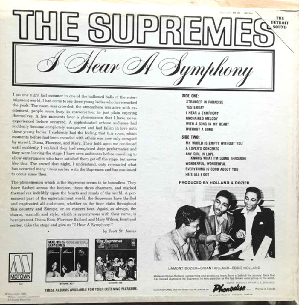 The Supremes - I Hear A Symphony - 1966