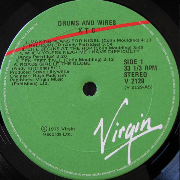 XTC ‎ Drums And Wires 1979 Vinyl Pursuit Inc