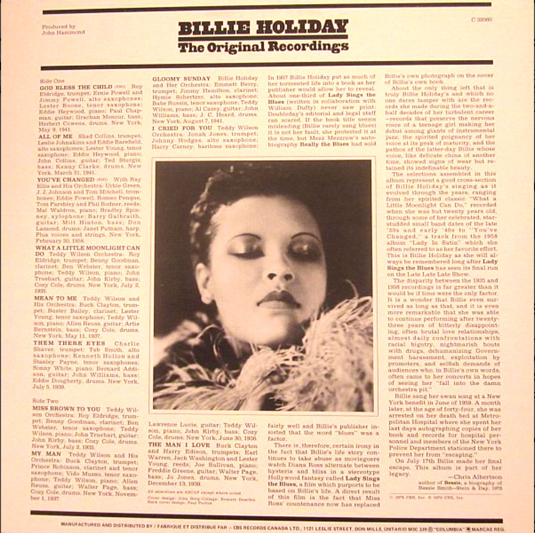 Billie Holiday- The Original Recordings - Mono