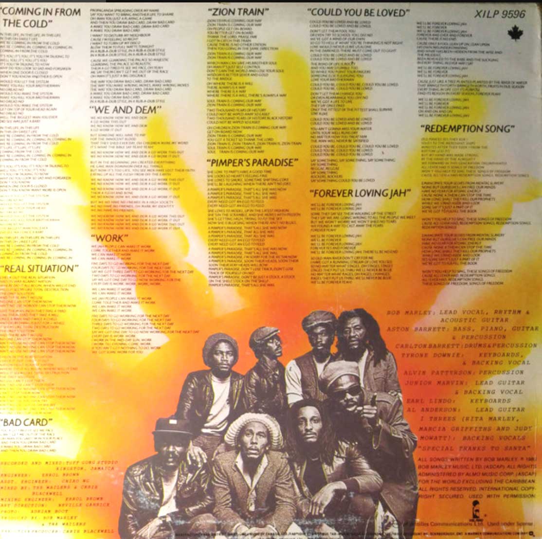 Bob Marley & The Wailers - Uprising - 1980