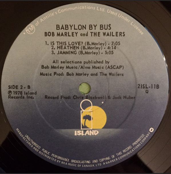 Bob Marley & The Wailers ‎– Babylon By Bus - Rare