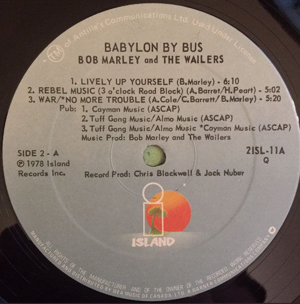 Bob Marley & The Wailers ‎– Babylon By Bus - Rare