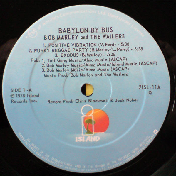 Bob Marley & The Wailers ‎– Babylon By Bus - Rare