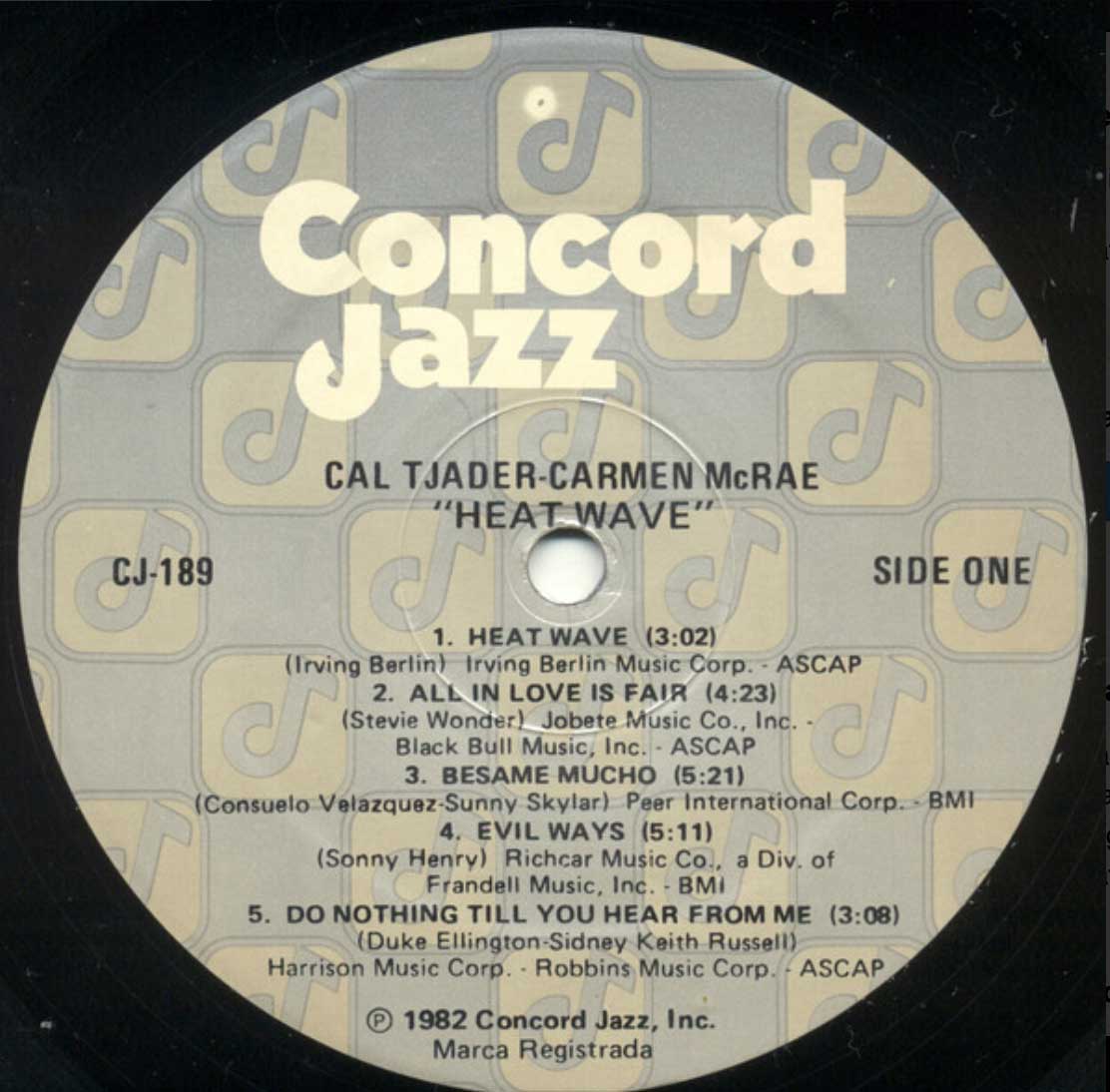 Cal Tjader - Carmen McRae - Heat Wave - 1982
