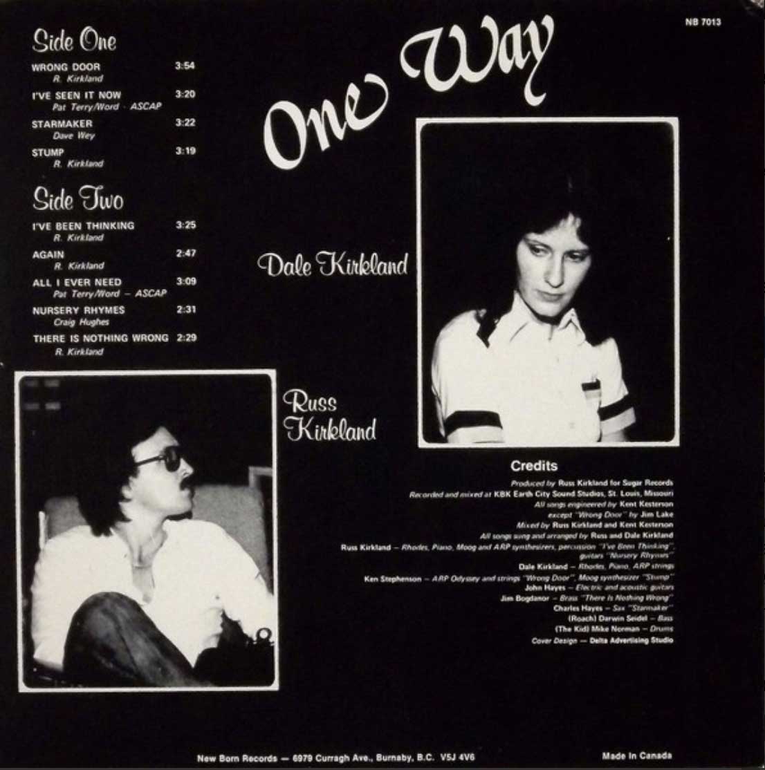 Dale & Russ Kirkland ‎– One Way - VERY RARE