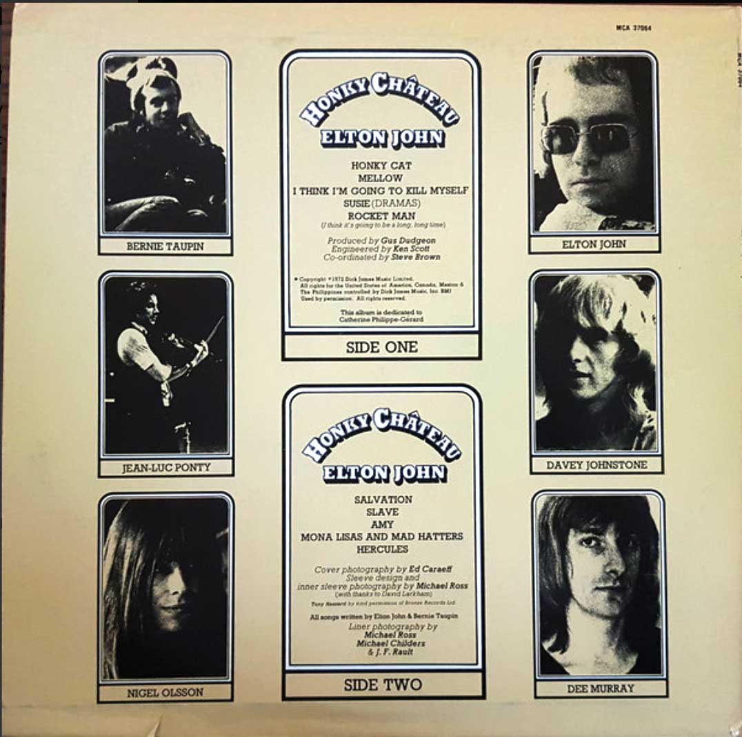 Elton John - Honky Chateau - 1972 Uni Label