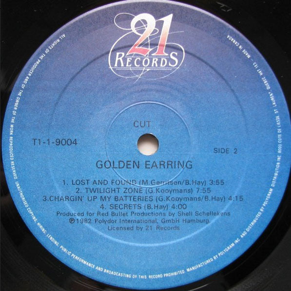 Golden Earring – Cut - 1982 Pressing