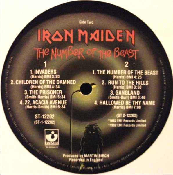 Iron Maiden – The Number Of The Beast -  US Pressing - 1982 Original!