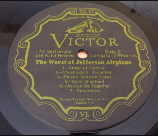 Jefferson Airplane ‎– The Worst Of Jefferson Airplane - 1970
