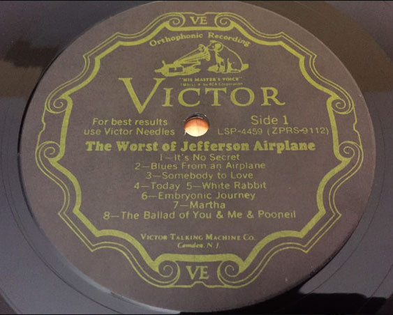 Jefferson Airplane ‎– The Worst Of Jefferson Airplane - 1970