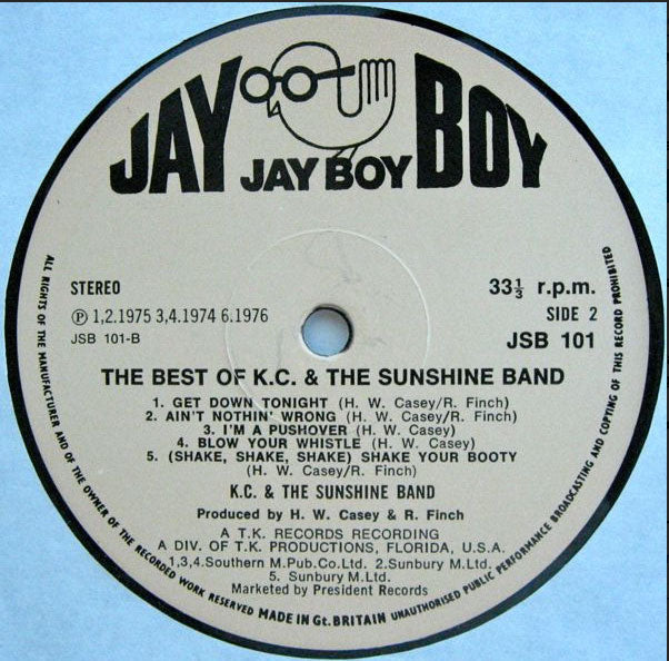 KC and The Sunshine Band – The Best of KC and The Sunshine Band - 1976 UK Pressing VinylPursuit.com
