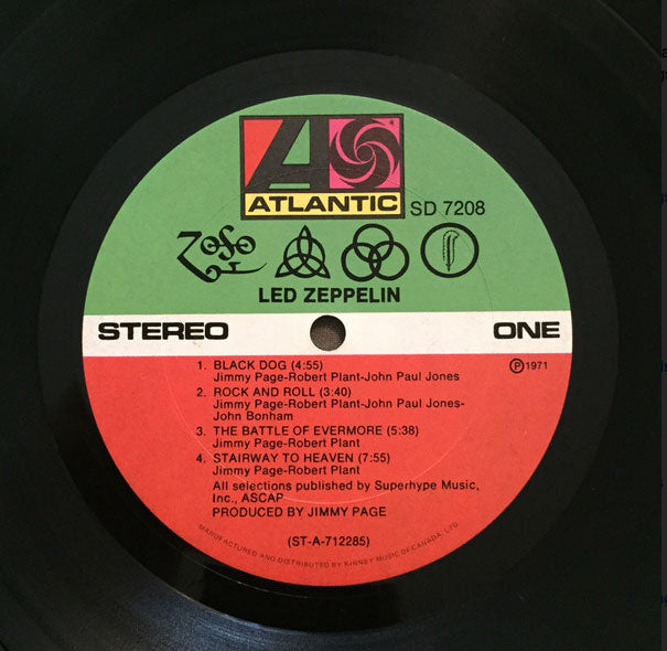 Led Zeppelin ‎– Untitled - 1971 Pressing VinylPursuit.com