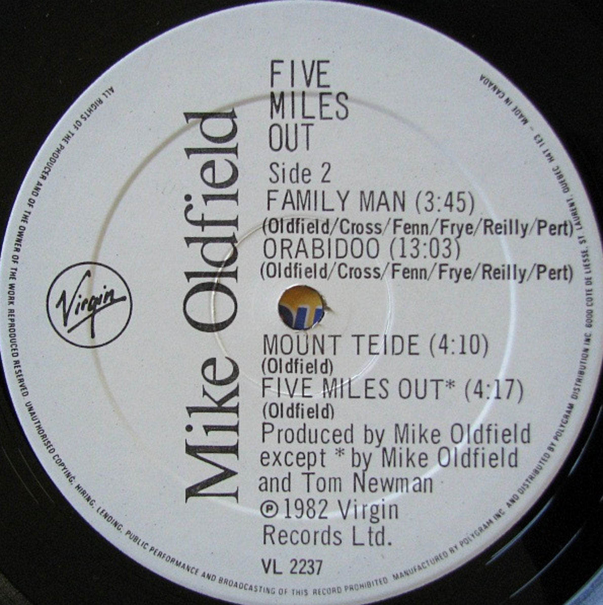 Mike Oldfield – Five Miles Out - 1982 VinylPursuit.com