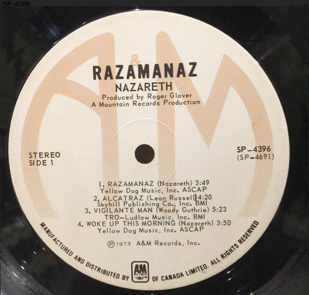 Nazareth ‎– Razamanaz - 1973 VinylPursuit.com