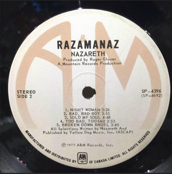 Nazareth ‎– Razamanaz - 1973 VinylPursuit.com