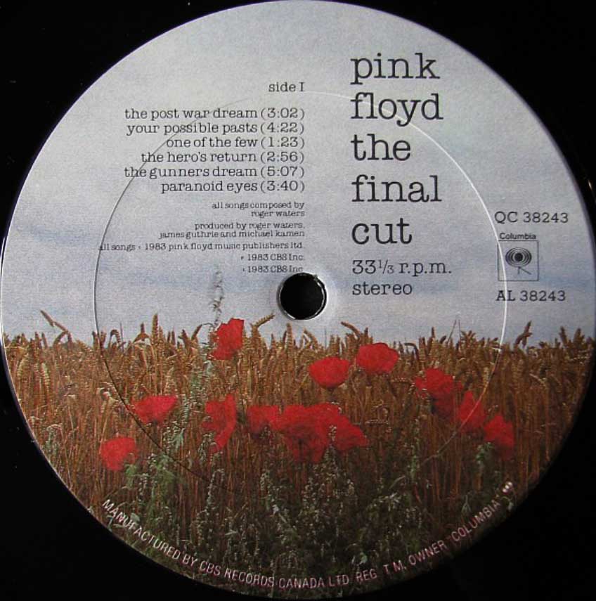 Pink Floyd - The Final Cut - 1983 Original