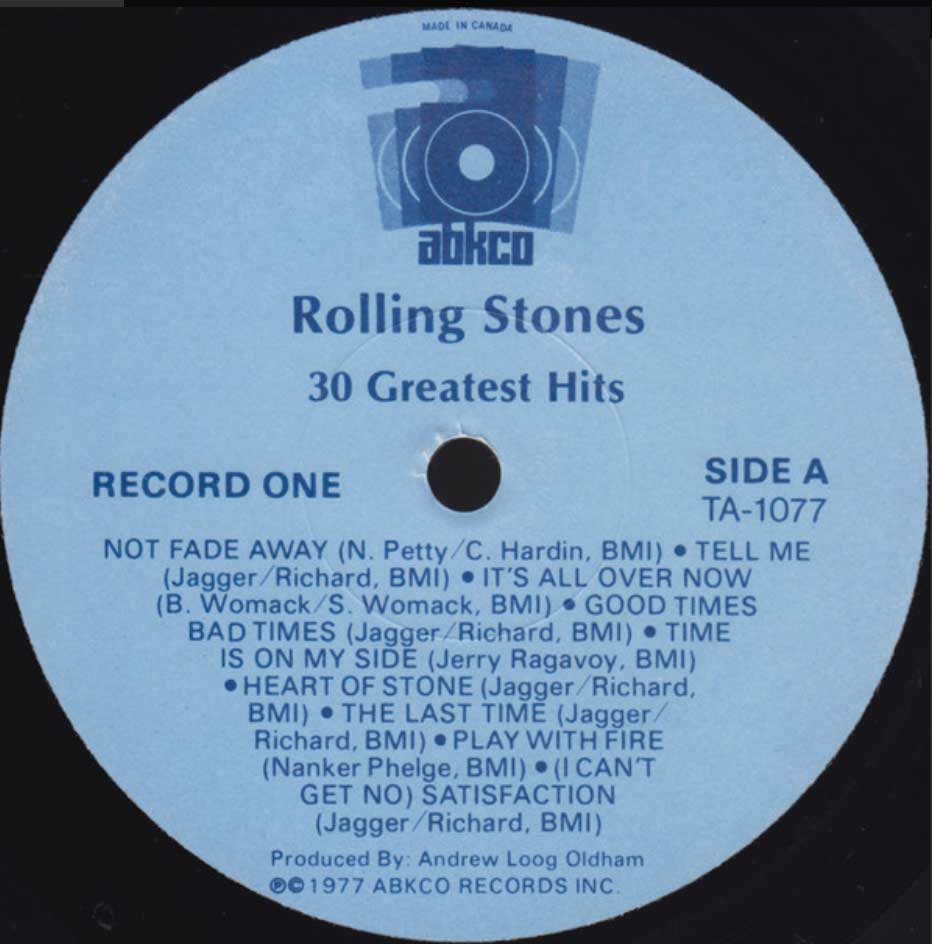 Rolling Stones - Greatest Hits Vol. 1