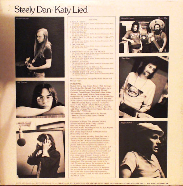 Steely Dan - Katy Lied - 1980 Dynaflex Pressing