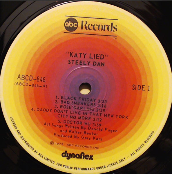 Steely Dan - Katy Lied - 1980 Dynaflex Pressing