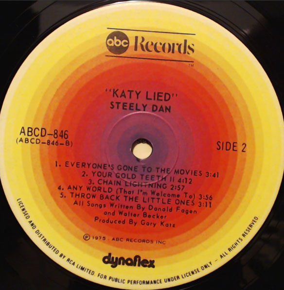 Steely Dan - Katy Lied - 1980 Dynaflex Pressing