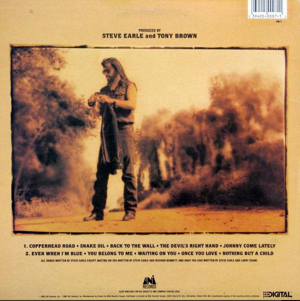 Steve Earle – Copperhead Road VinylPursuit.com