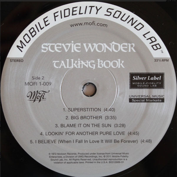 Stevie Wonder ‎– Talking Book - Rare MOFI Pressing!