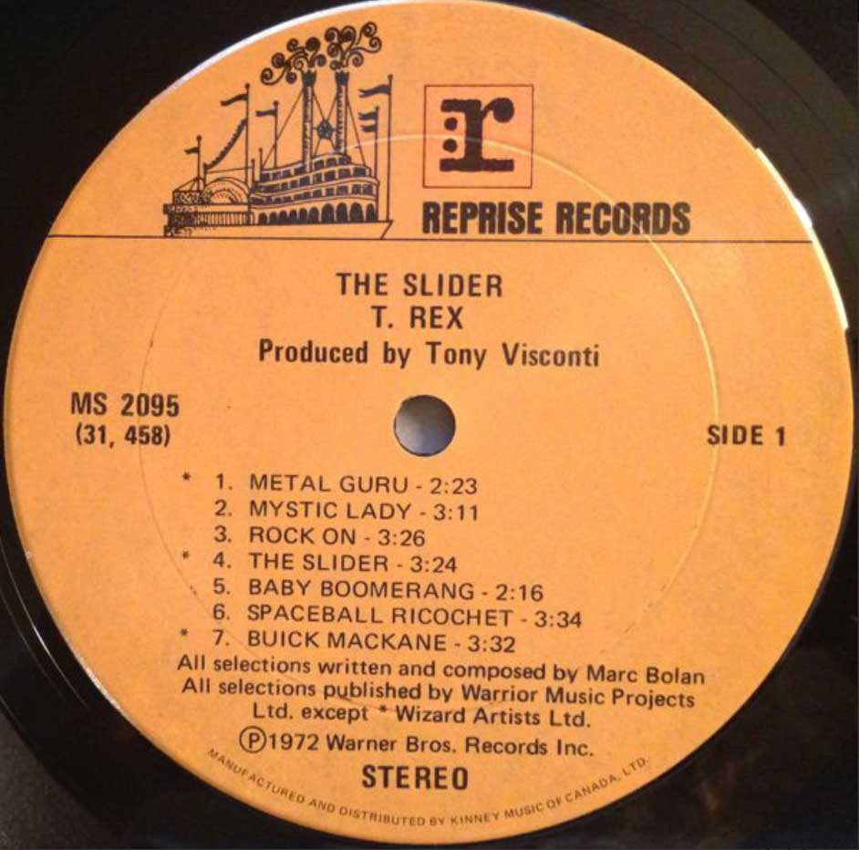 T. Rex - The Slider - 1972 Original