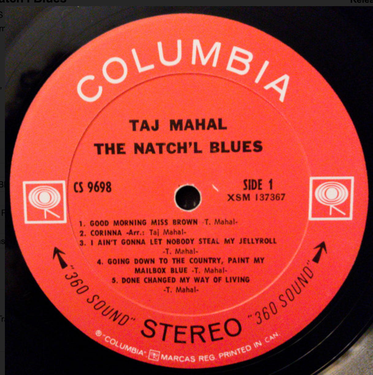 Taj Mahal – The Natchl Blues - 1968