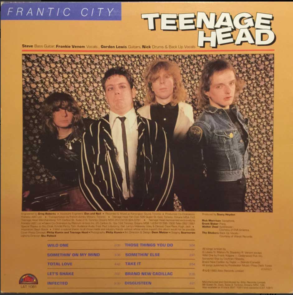 Teenage Head - Frantic City - 1980