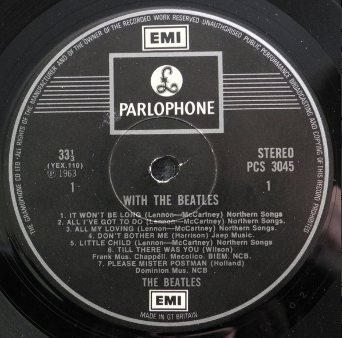 The Beatles ‎– With The Beatles - UK Pressing - Rare!