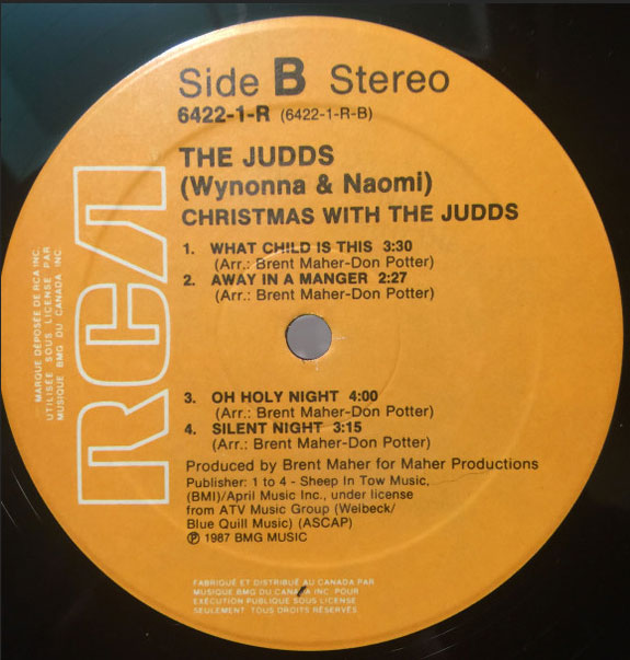The Judds – Christmas Time With The Judds - 1987