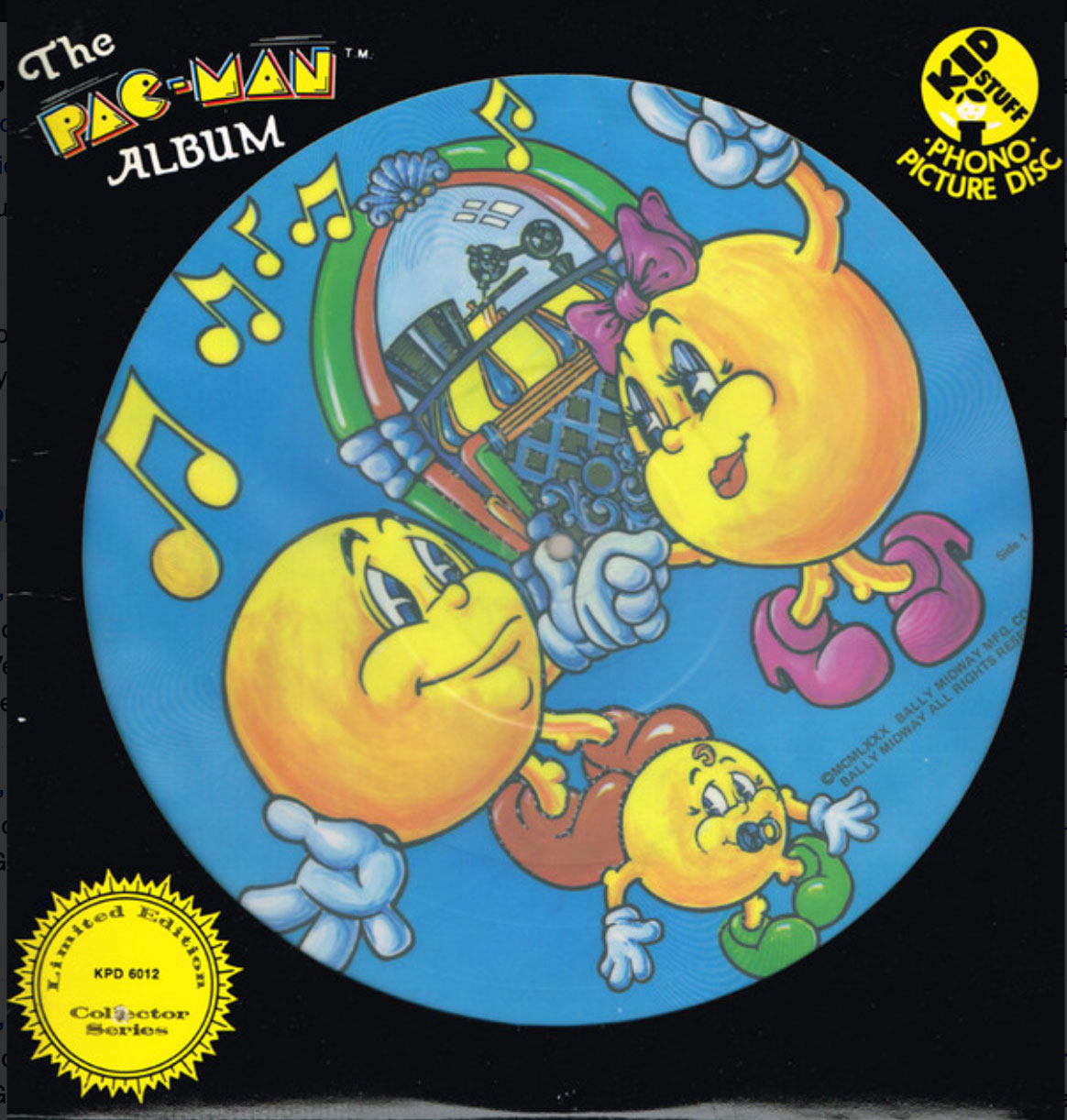 The Pac Man Album - Limited Edition Picture Disc - Rare