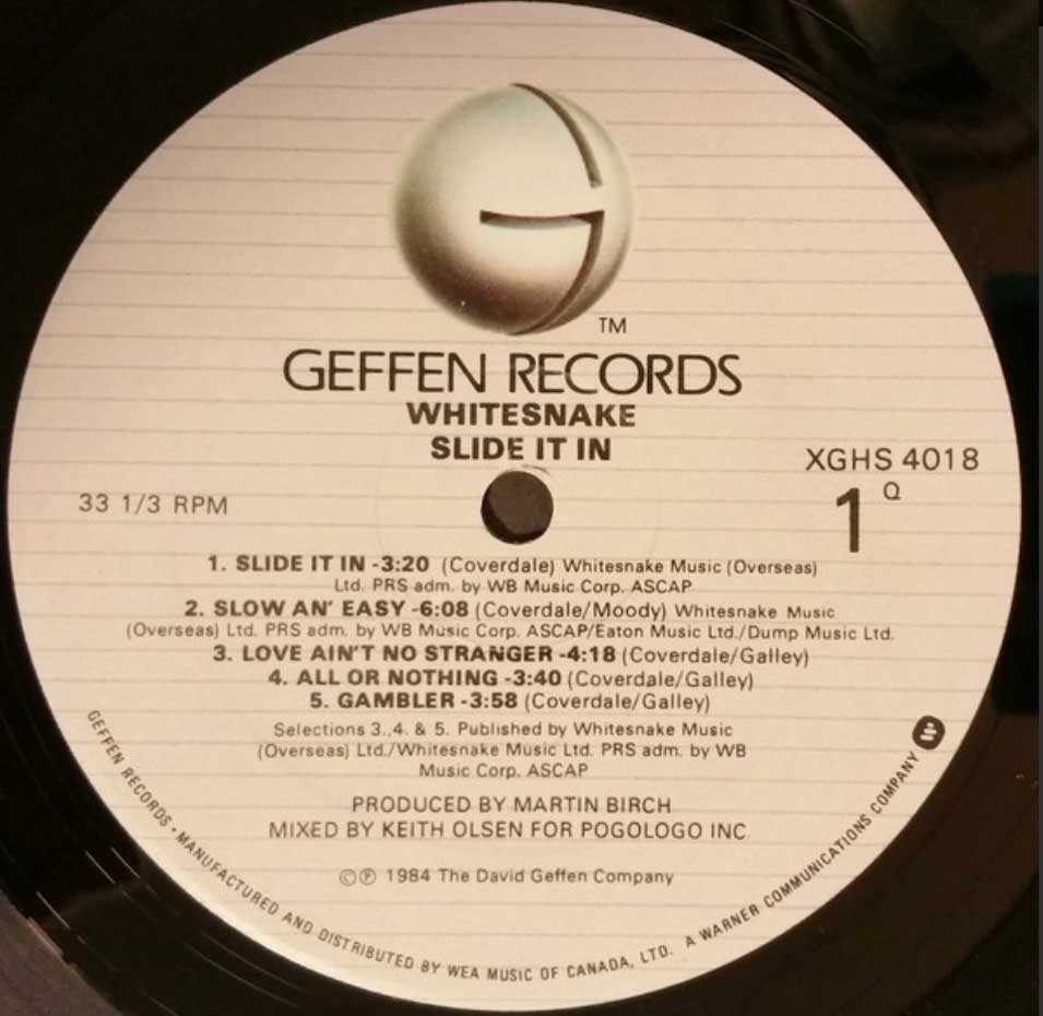 Whitesnake - Slide It In VinylPursuit.com