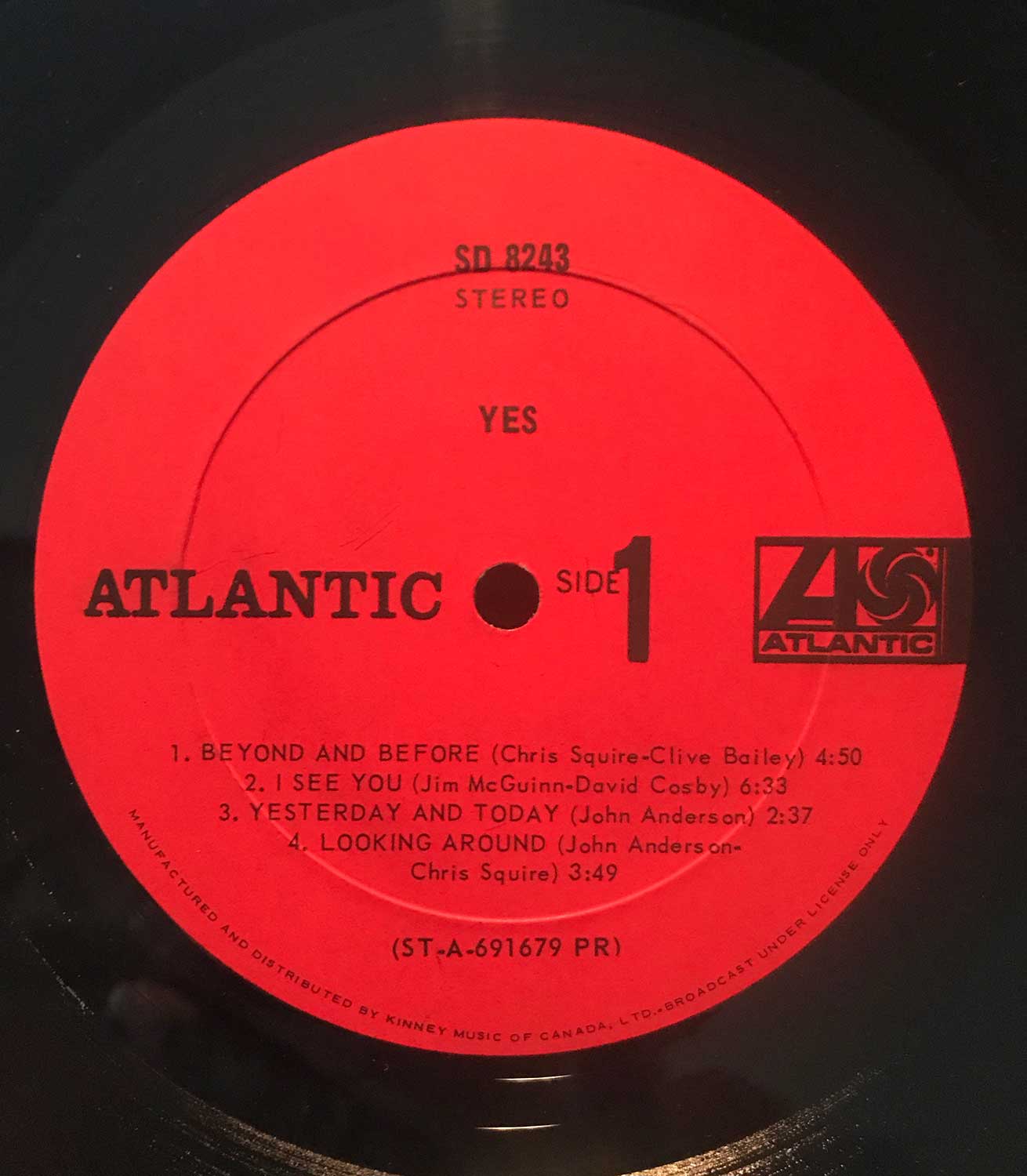 Yes ‎– Self-Titled - Red Label - RARE