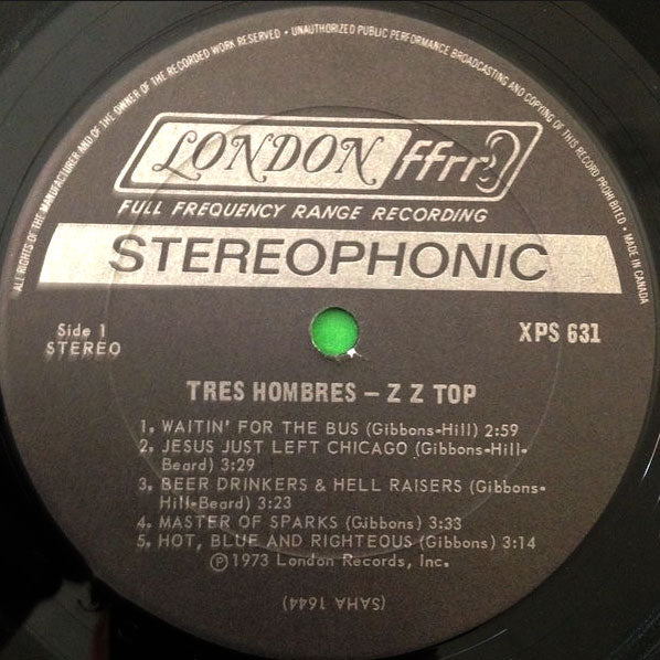 ZZ Top – Tres Hombres - Rare Original