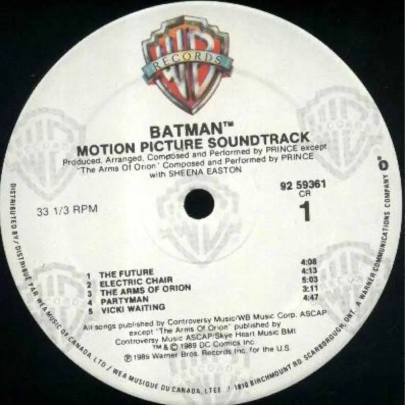Prince - Batman Motion Picture Movie Soundtrack VinylPursuit.com