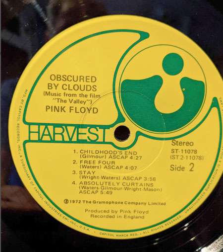 Pink Floyd ‎– Obscured By Clouds - 1975