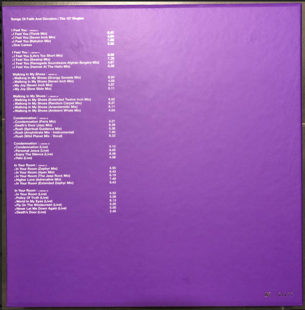 Depeche Mode – Songs Of Faith And Devotion -12" Singles Box Set