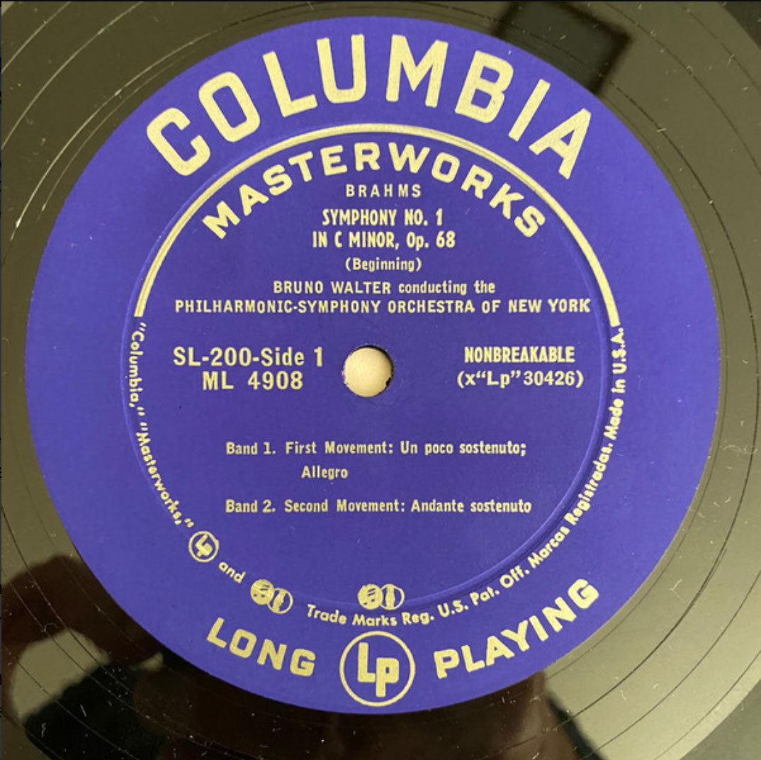 Bruno Walter, Johannes Brahms, The New York Philharmonic Orchestra - Columbia Masterworks