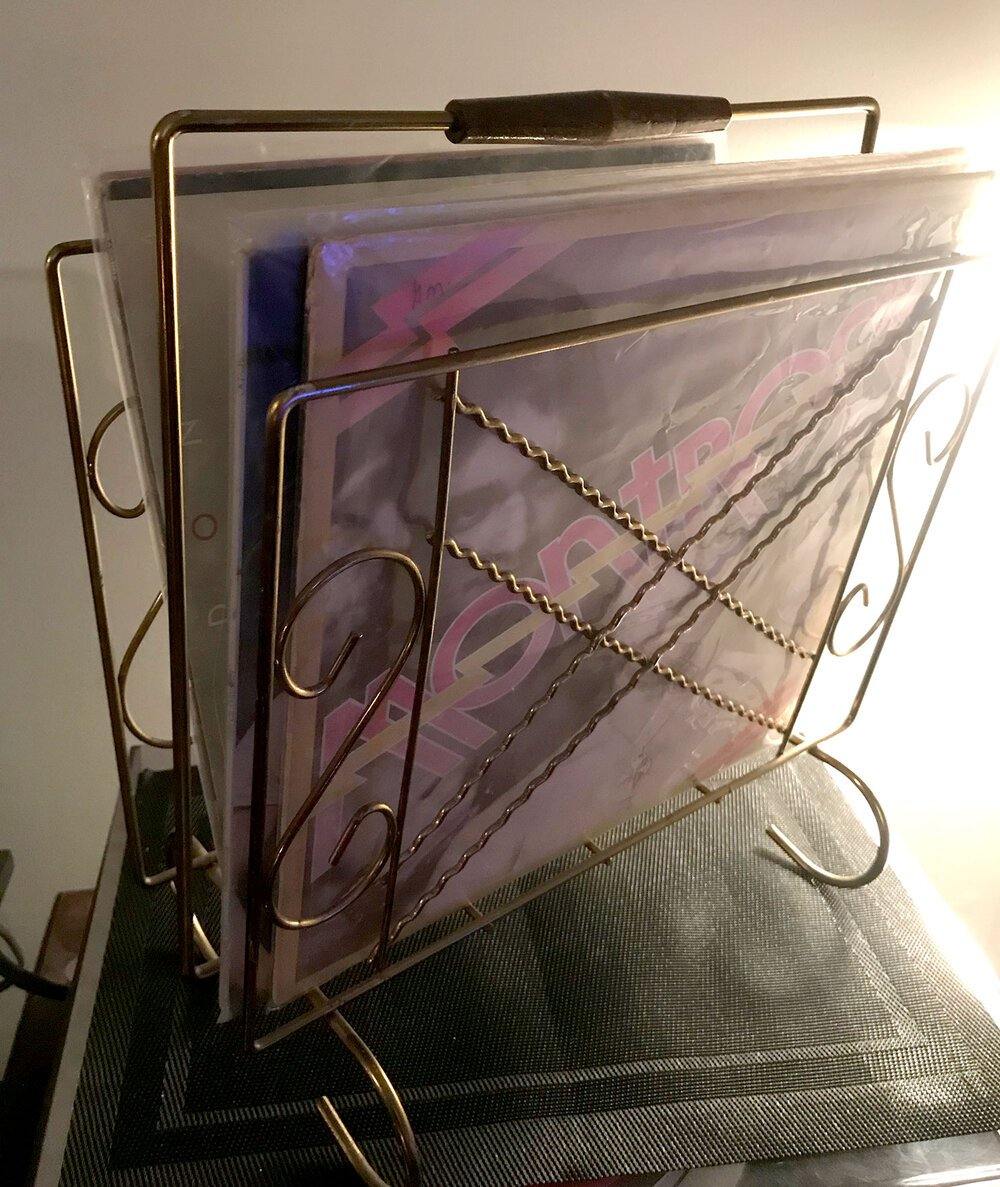 Brass MCM Magazine/Vinyl Rack - VinylPursuit.com