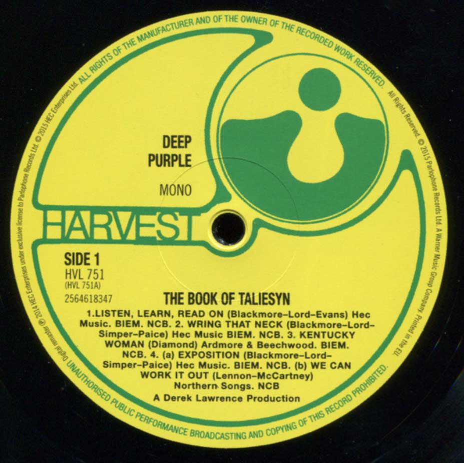 Deep Purple - The Book Of Taliesyn- LIMITED EDITION