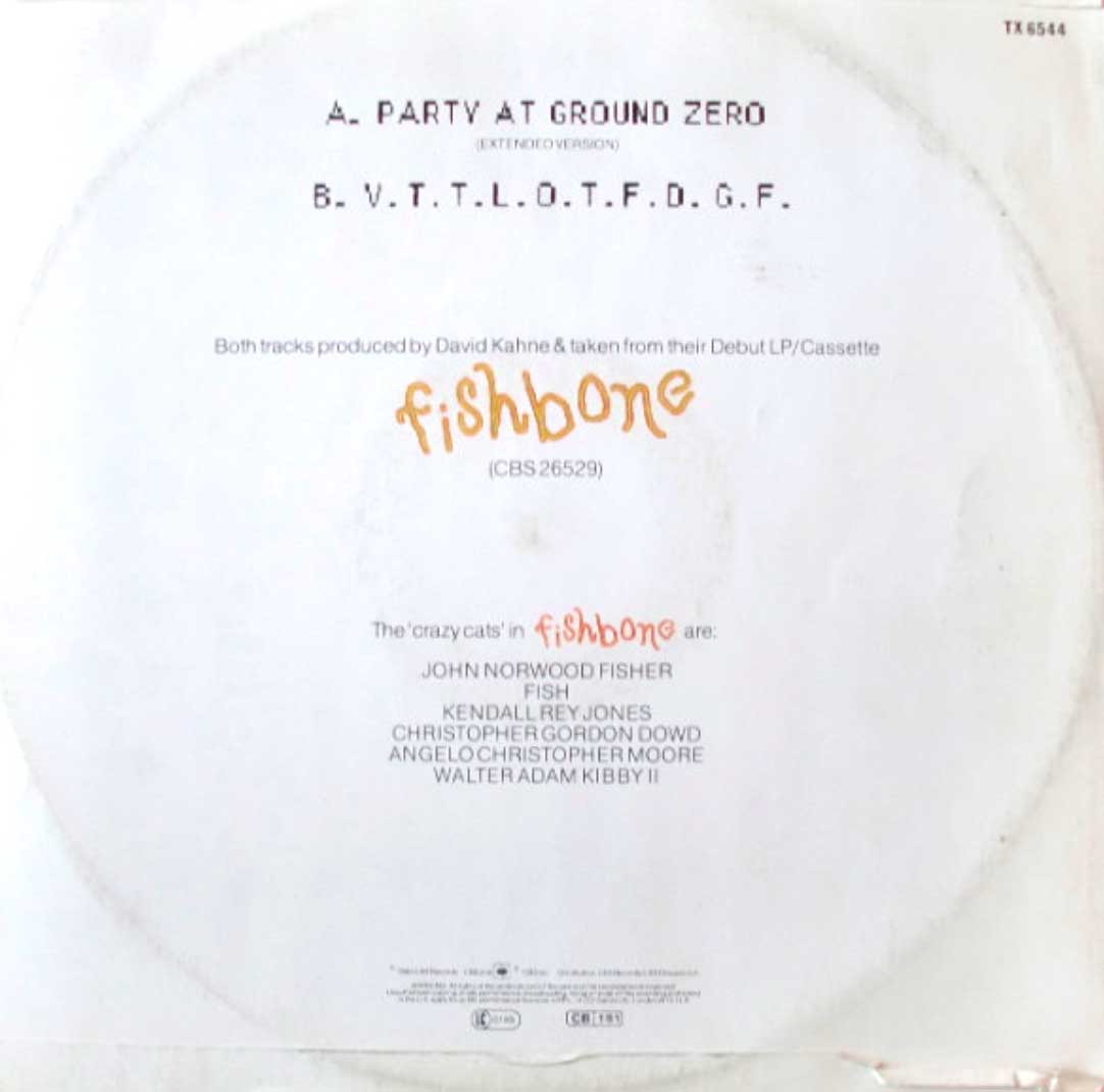 Fishbone - Party At Ground Zero - RARE - UK Pressing