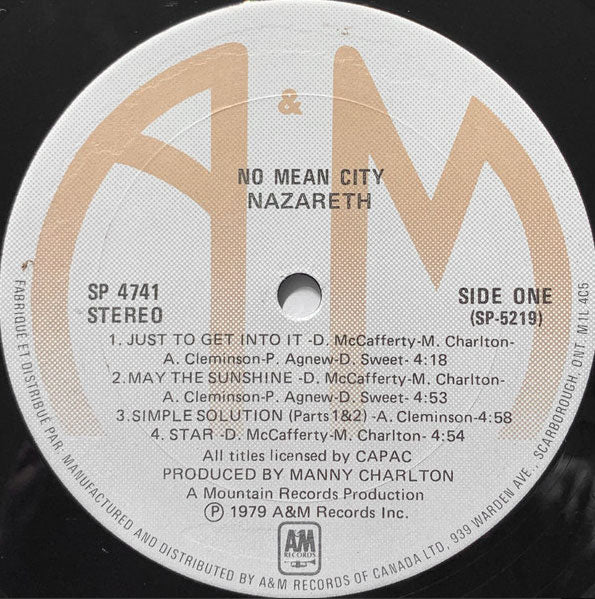 Nazareth – No Mean City