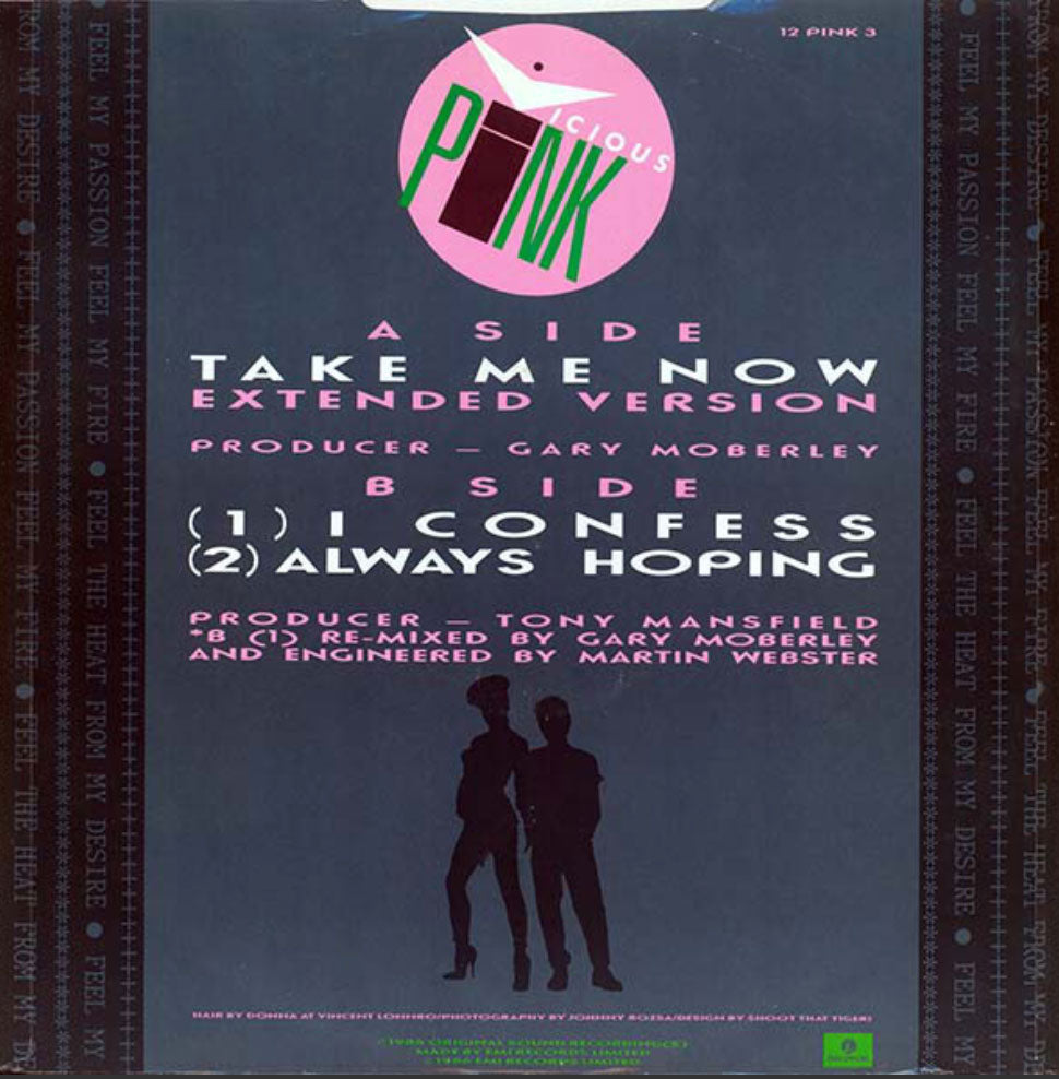 Vicious Pink - Take Me Now  - 1986 UK Pressing