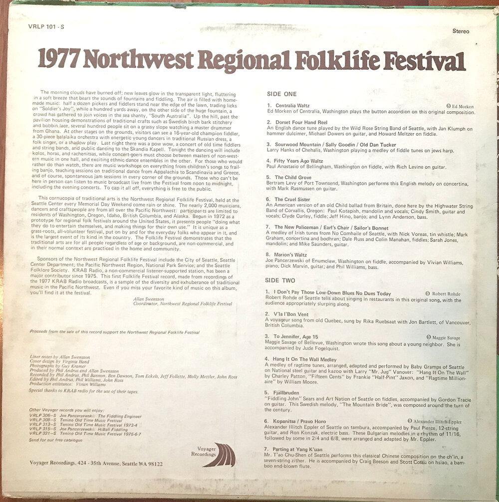 1977 NORTHWEST REGIONAL FOLKLIFE FESTIVAL - Various - Very Rare - VinylPursuit.com