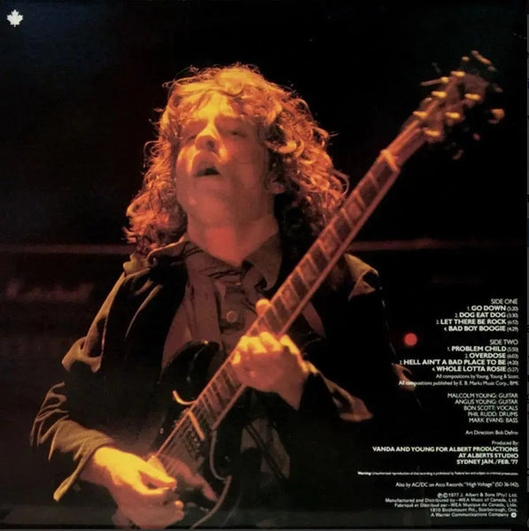 AC/DC ‎– Let There Be Rock - Early Pressing – Vinyl Pursuit Inc