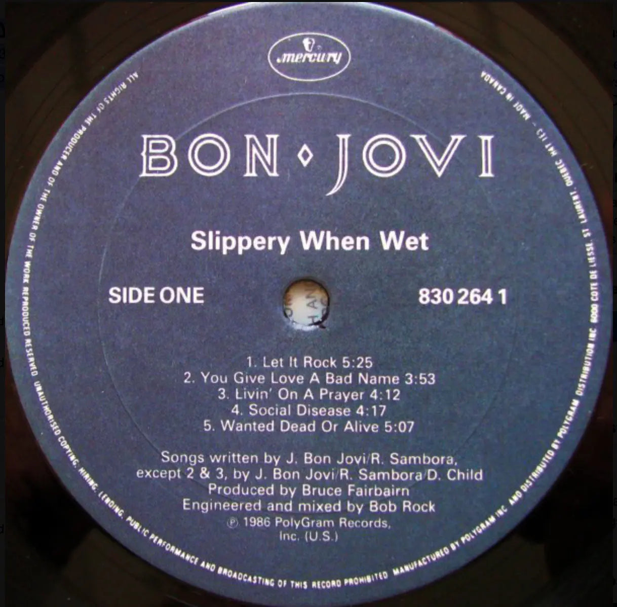 Bon Jovi ‎– Slippery When Wet VinylPursuit.com