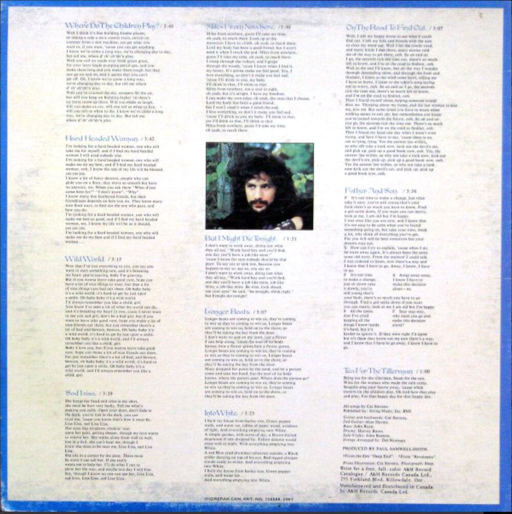 CAT STEVENS ‎–  Tea For The Tillerman - VinylPursuit.com