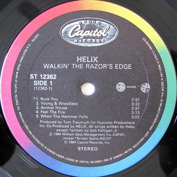 Helix ‎– Walkin' The Razor's Edge - 1984